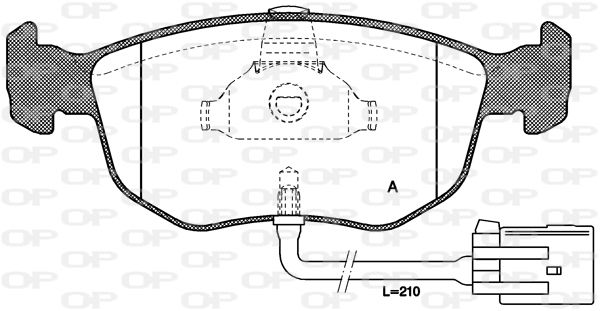 OPEN PARTS Комплект тормозных колодок, дисковый тормоз BPA0575.02